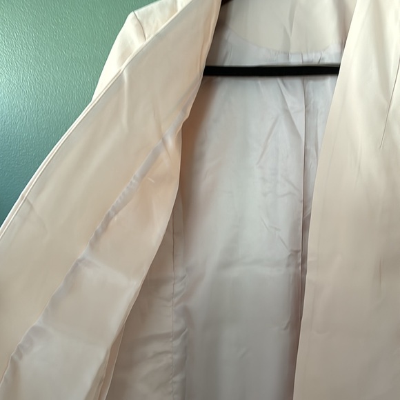 New women’s Sz L blush pink open front elegant classy formal cape blazer top - Picture 8 of 10